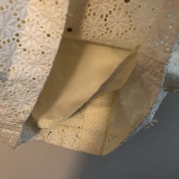 NWT Talbots Cream Eyelet Skirt - Picture 5 of 6